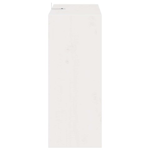 REGAŁ NA WINO 2 EL. BIAŁY 62X 25X 62CM LITE DREWNO SOSNOWE