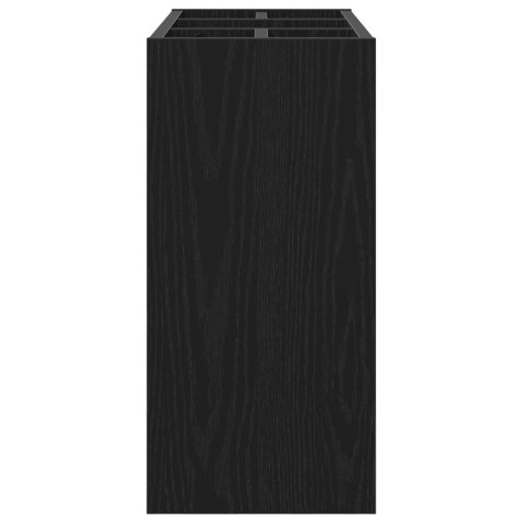 STOJAK NA PARASOL Z PRZECHOWYWANIEM CZARNY DĄB 65X 24X 50CM