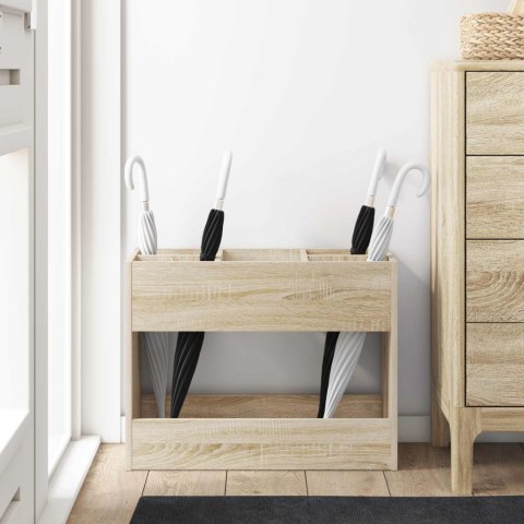 STOJAK NA PARASOL Z PRZECHOWYWANIEM DĄB SONOMA 65X 24X 50CM