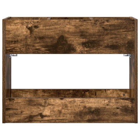 STOJAK NA PARASOL Z PRZECHOWYWANIEM DĄB WĘDZONY 65X 24X 50CM