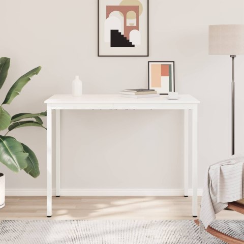 STÓŁ BAROWY BIAŁY 110X55X105CM LITE DREWNO SOSNOWE