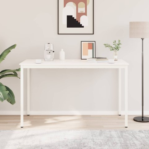 STÓŁ BAROWY BIAŁY 110X55X105CM LITE DREWNO SOSNOWE