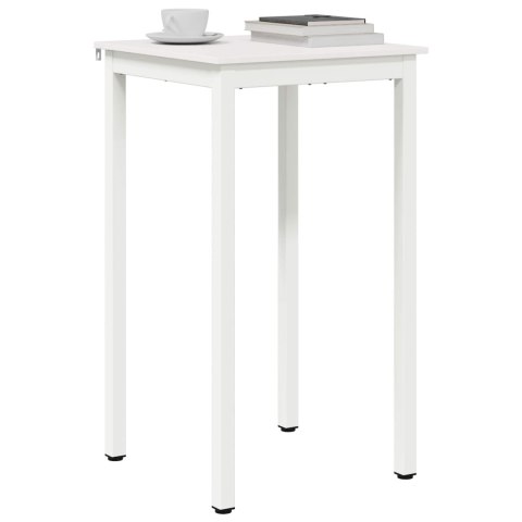 STÓŁ BAROWY BIAŁY 60X60X105CM LITE DREWNO SOSNOWE