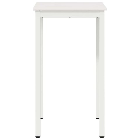 STÓŁ BAROWY BIAŁY 60X60X105CM LITE DREWNO SOSNOWE