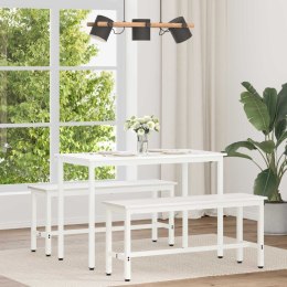 STÓŁ JADALNY BIAŁY 110X55X75CM LITE DREWNO SOSNOWE