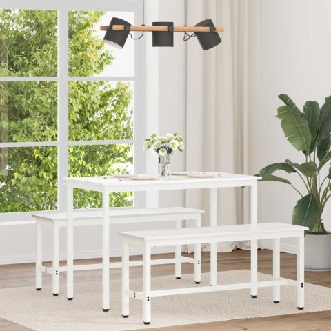 STÓŁ JADALNY BIAŁY 110X55X75CM LITE DREWNO SOSNOWE