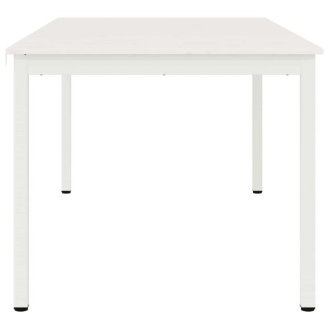 STÓŁ JADALNY BIAŁY 180X90X75CM LITE DREWNO SOSNOWE