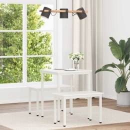 STÓŁ JADALNY BIAŁY 60X60X75CM LITE DREWNO SOSNOWE