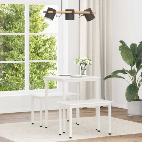 STÓŁ JADALNY BIAŁY 60X60X75CM LITE DREWNO SOSNOWE