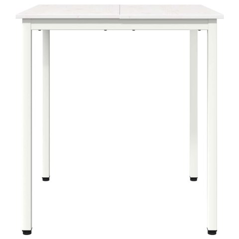 STÓŁ JADALNY BIAŁY 60X60X75CM LITE DREWNO SOSNOWE