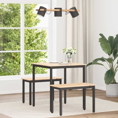 STÓŁ JADALNY NATURALNY 70X70X75CM LITE DREWNO SOSNOWE