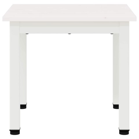 STOLIK KAWOWY BIAŁY 40X 40X 36CM LITE DREWNO SOSNOWE