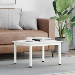 STOLIK KAWOWY BIAŁY 60X 50X 36CM LITE DREWNO SOSNOWE