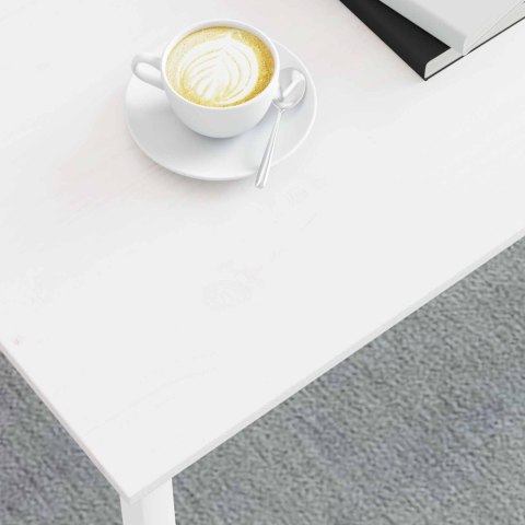 STOLIK KAWOWY BIAŁY 60X 50X 36CM LITE DREWNO SOSNOWE