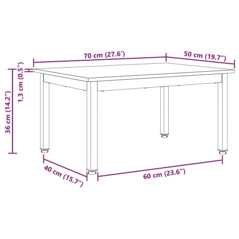 STOLIK KAWOWY NATURALNY 60X 50X 36CM LITE DREWNO SOSNOWE