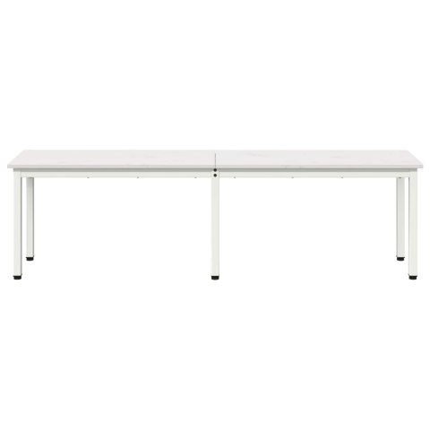 ŁAWKA BIAŁY 160X 35X 45CM LITE DREWNO SOSNOWE