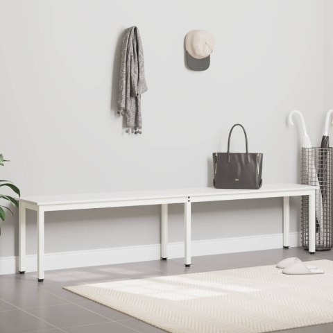 ŁAWKA BIAŁY 200X 35X 45CM LITE DREWNO SOSNOWE