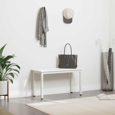 ŁAWKA BIAŁY 80X 35X 45CM LITE DREWNO SOSNOWE