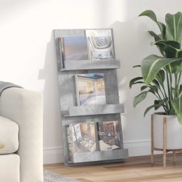 REGAŁ NA GAZETY Z PÓŁKĄ BETONOWY SZARY 51X 11X 102CM