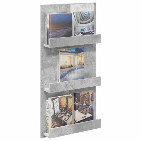 REGAŁ NA GAZETY Z PÓŁKĄ BETONOWY SZARY 51X 11X 102CM