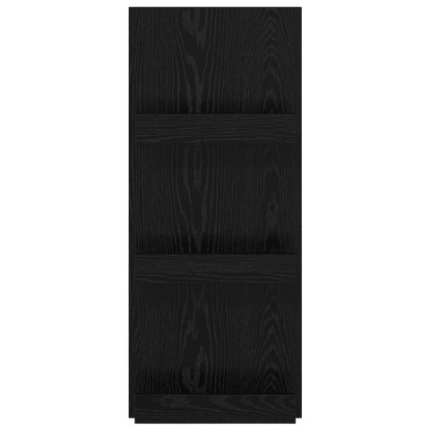 REGAŁ NA GAZETY Z PÓŁKĄ CZARNY DĄB 43X 11X 102CM