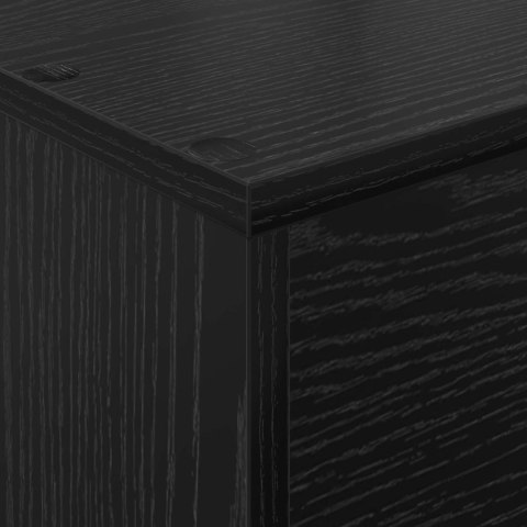 REGAŁ NA GAZETY Z PÓŁKĄ CZARNY DĄB 70X 41X 126CM