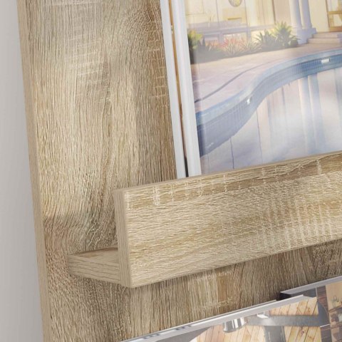 REGAŁ NA GAZETY Z PÓŁKĄ DĄB SONOMA 43X 11X 102CM