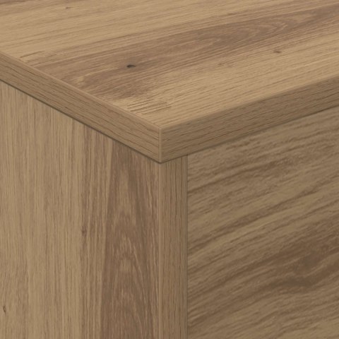 REGAŁ NA GAZETY Z PÓŁKĄ DĄB RZEMIEŚLNICZY 70X 41X 156CM