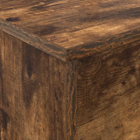 REGAŁ NA GAZETY Z PÓŁKĄ DĄB WĘDZONY 70X 41X 126CM