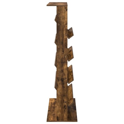 REGAŁ NA GAZETY Z PÓŁKĄ DĄB WĘDZONY 70X 41X 156CM