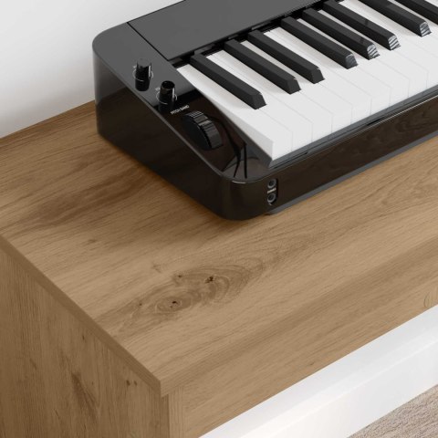 STOJAK NA KEYBOARD DĄB RZEMIEŚLNICZY 100X 32X 64CM