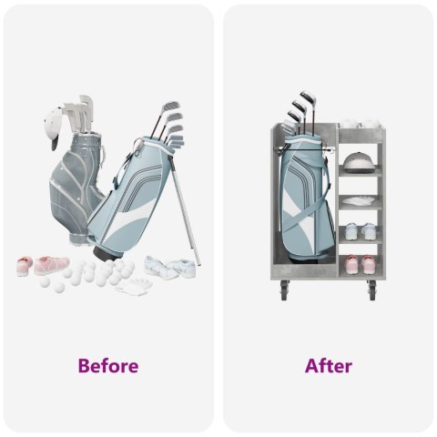 SZAFKA GOLFOWA Z KOŁEM GŁADKI BETONOWY SZARY 65X 45X 98CM