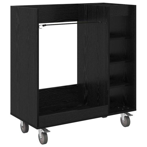 SZAFKA GOLFOWA Z KOŁEM GŁADKI CZARNY DĄB 90X 45X 98CM