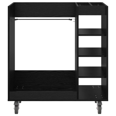 SZAFKA GOLFOWA Z KOŁEM GŁADKI CZARNY DĄB 90X 45X 98CM