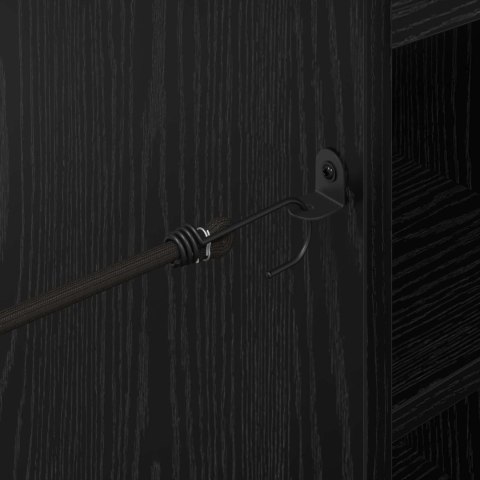 SZAFKA GOLFOWA Z KOŁEM GŁADKI CZARNY DĄB 90X 45X 98CM