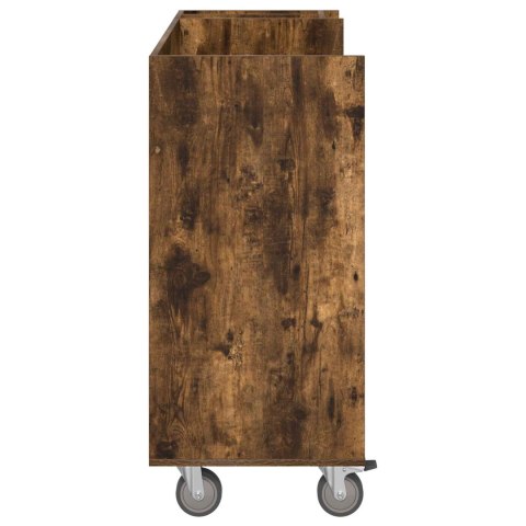 SZAFKA GOLFOWA Z KOŁEM GŁADKI DĄB WĘDZONY 120X 45X 98CM