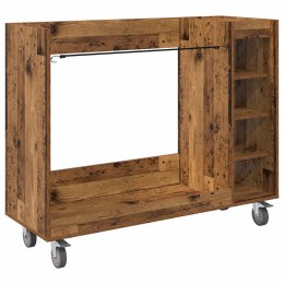 SZAFKA GOLFOWA Z KOŁEM GŁADKI STARE DREWNO 120X 45X 98CM