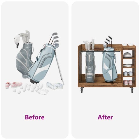 SZAFKA GOLFOWA Z KOŁEM GŁADKI STARE DREWNO 120X 45X 98CM