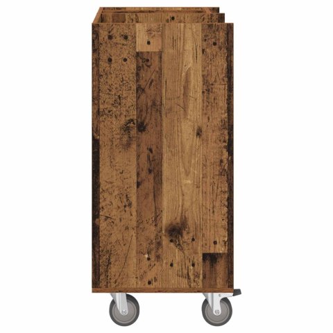 SZAFKA GOLFOWA Z KOŁEM GŁADKI STARE DREWNO 65X 45X 98CM