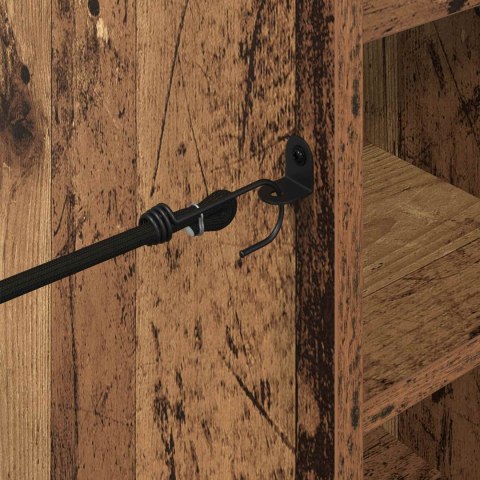 SZAFKA GOLFOWA Z KOŁEM GŁADKI STARE DREWNO 65X 45X 98CM