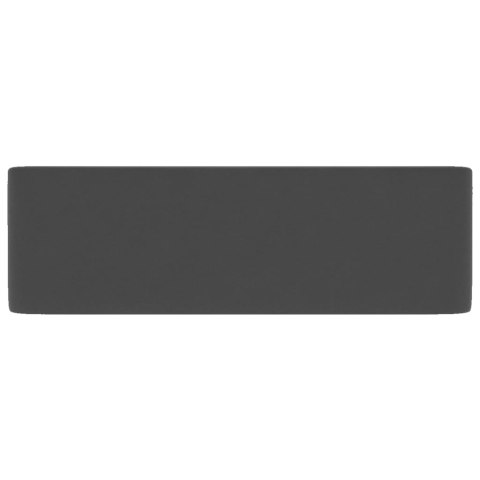 LUKSUSOWA UMYWALKA MATOWA CIEMNOSZARA 41X30X12CM CERAMICZNA