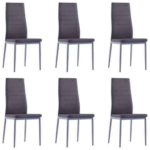 7-CZĘŚCIOWY ZESTAW MEBLI DO JADALNI SZARY