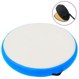 MATA GIMNASTYCZNA Z POMPKĄ 100X100X15CM PVC NIEBIESKA