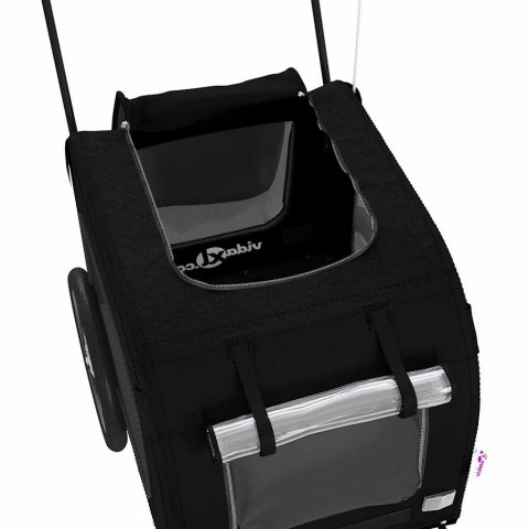 PRZYCZEPKA ROWEROWA DLA ZWIERZĄT CZARNY 124,5X63,5X53CM