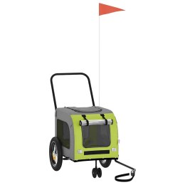 PRZYCZEPKA ROWEROWA DLA ZWIERZĄT ZIELONO-SZARY