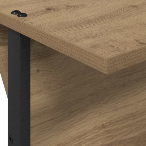 REGAŁ NA GAZETY Z PÓŁKĄ DĄB RZEMIEŚLNICZY 68X 40X 123.5CM