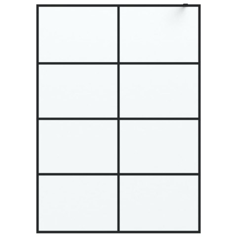 ŚCIANKA PRYSZNICOWA CZARNA 140X195CM MROŻONE SZKŁO ESG