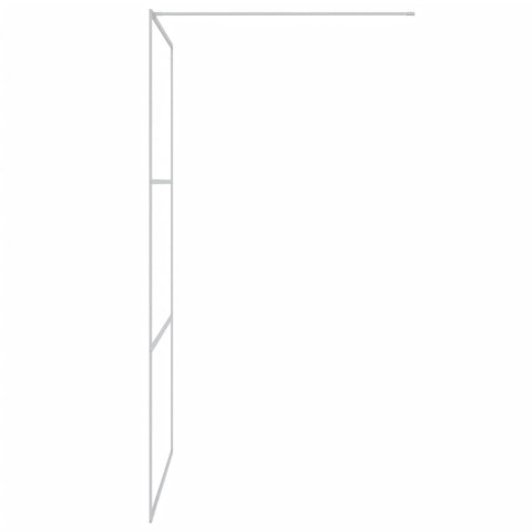 ŚCIANKA PRYSZNICOWA SREBRNA 115X195CM PRZEZROCZYSTE SZKŁO ESG