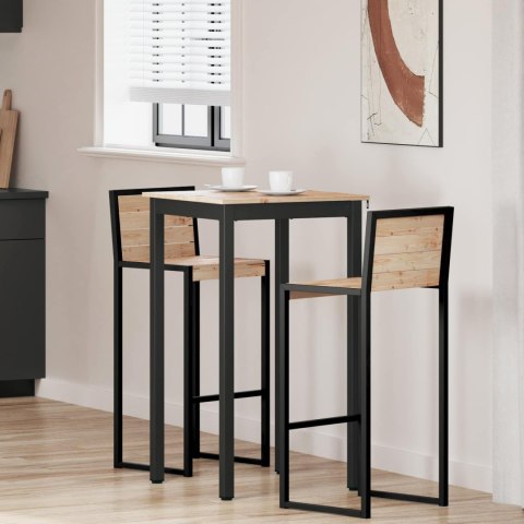 STÓŁ BAROWY NATURALNY 60X60X105CM LITE DREWNO SOSNOWE