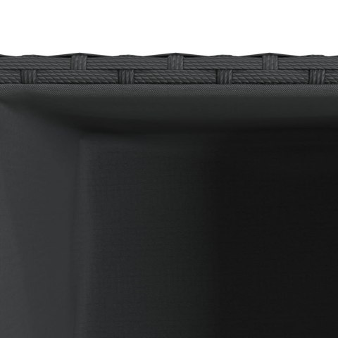 DONICE OGRODOWE 2 SZT. CZARNE 30X30X60CM RATTAN PE